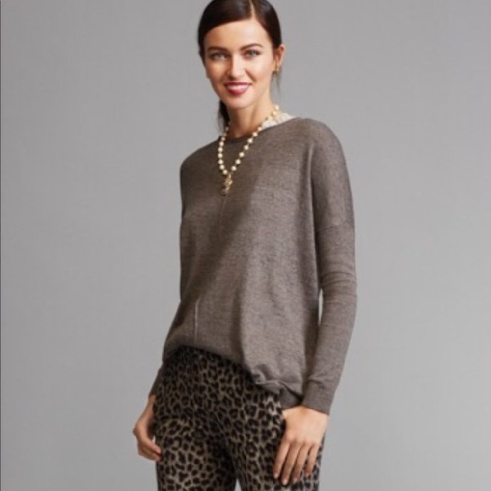 CAbi Heather Mushroom Tunic Knit Sweater Top - Picture 10 of 10